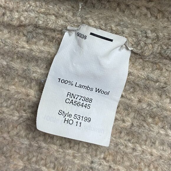 J. Crew Cardigan Sweater Women's Medium Beige Light Brown Open Front Lambswool - Picture 6 of 13